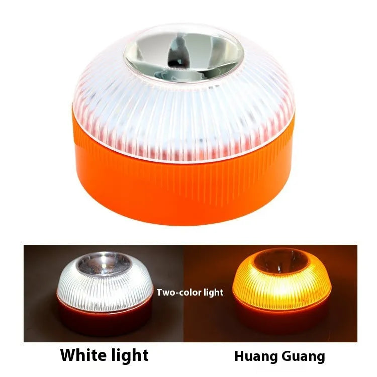 V16 LED Emergency Warning Light with plastic housing, available in multiple colour options, 50000-hour lifespan