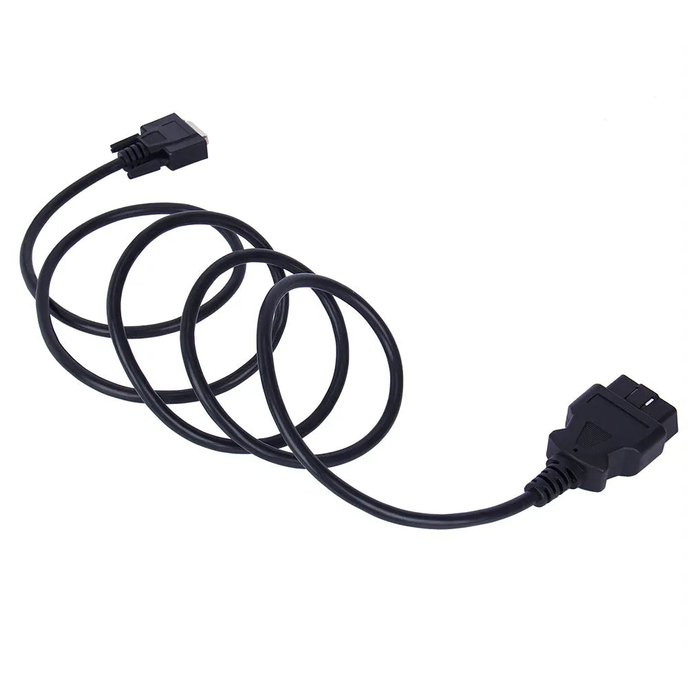Black OBD2 male to DB26 female extension cable 180cm with two connectors