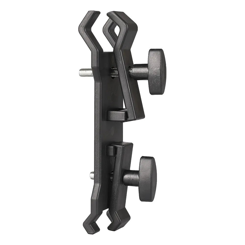 Black ABS plastic umbrella clip tripod mount for attaching phones and cameras
