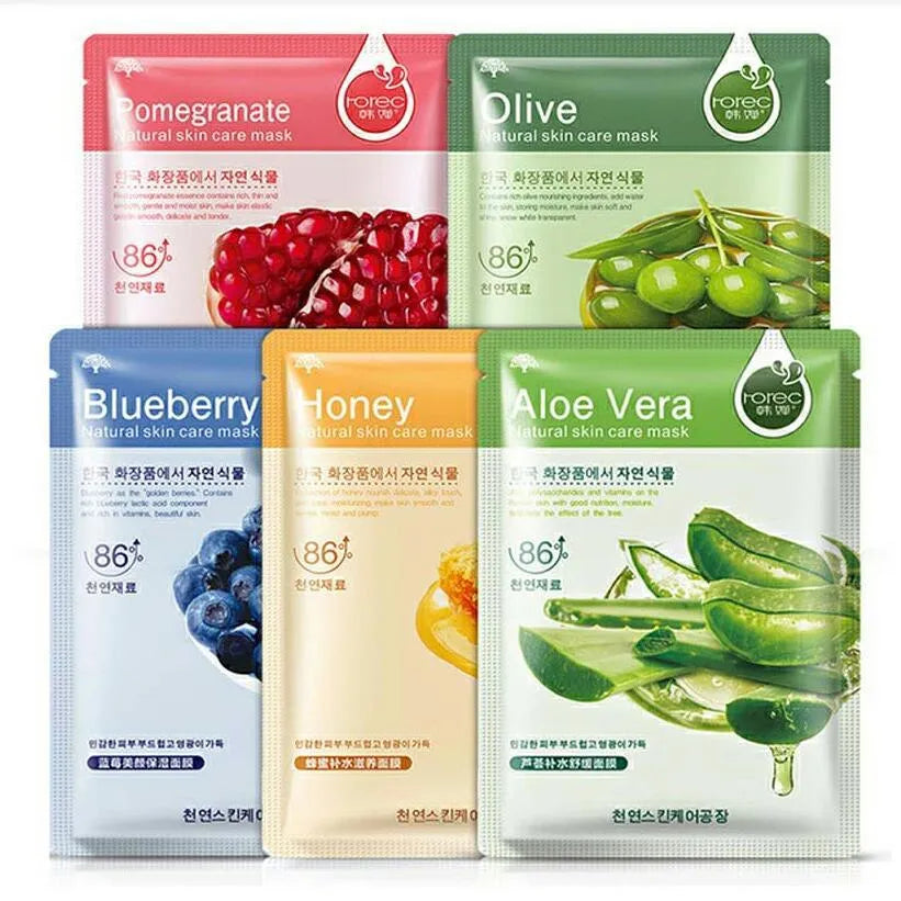 Aloe vera sheet mask 30g for moisturising and pore care white packaging