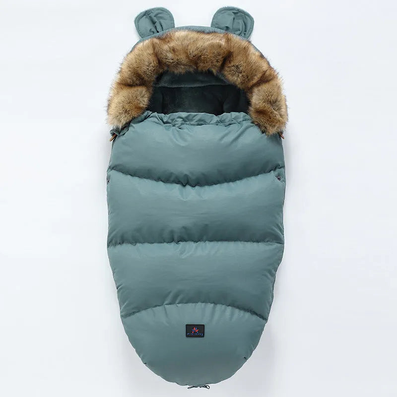 100cm cotton blend baby stroller sleeping bag in silkworm cocoon style on a pram