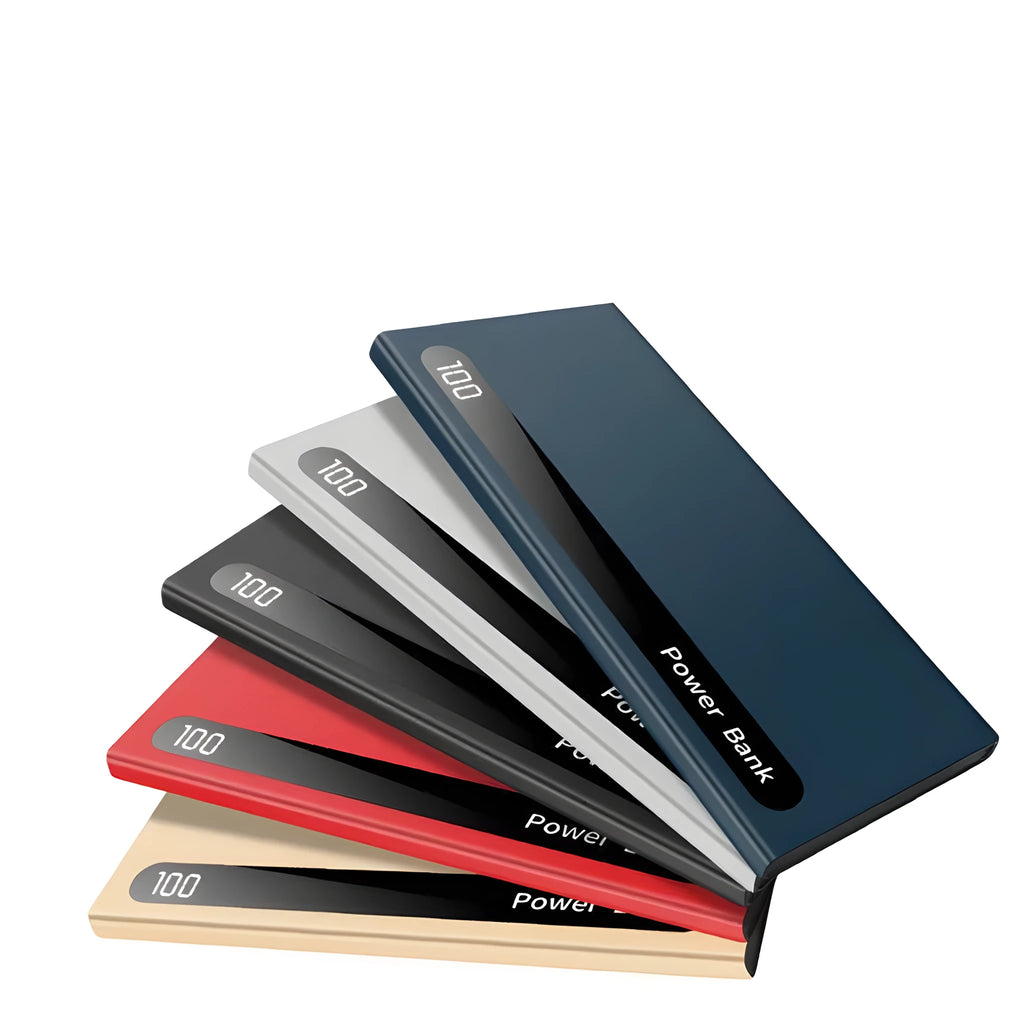 Ultra-thin 20000mAh digital display power bank for smartphones tablets black colour