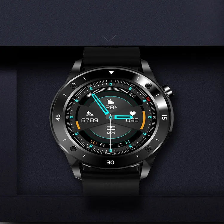 F22 smart watch with 1.54 inch screen on TPU wrist strap, compatible with Apple iPhone and Android phones