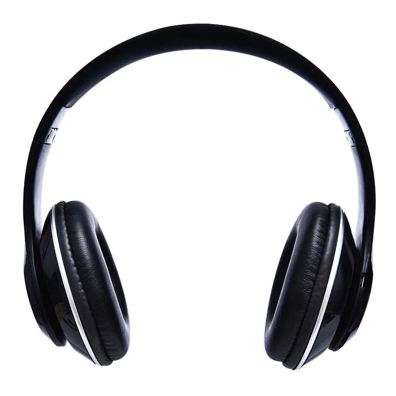 Bluetooth 5.0 head-mounted wireless headset with battery display, black colour, over-ear design