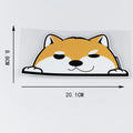 Cartoon Chai dog peeping window decoration car sticker in PVC glue, 10g, 12x22x10cm, four colour options