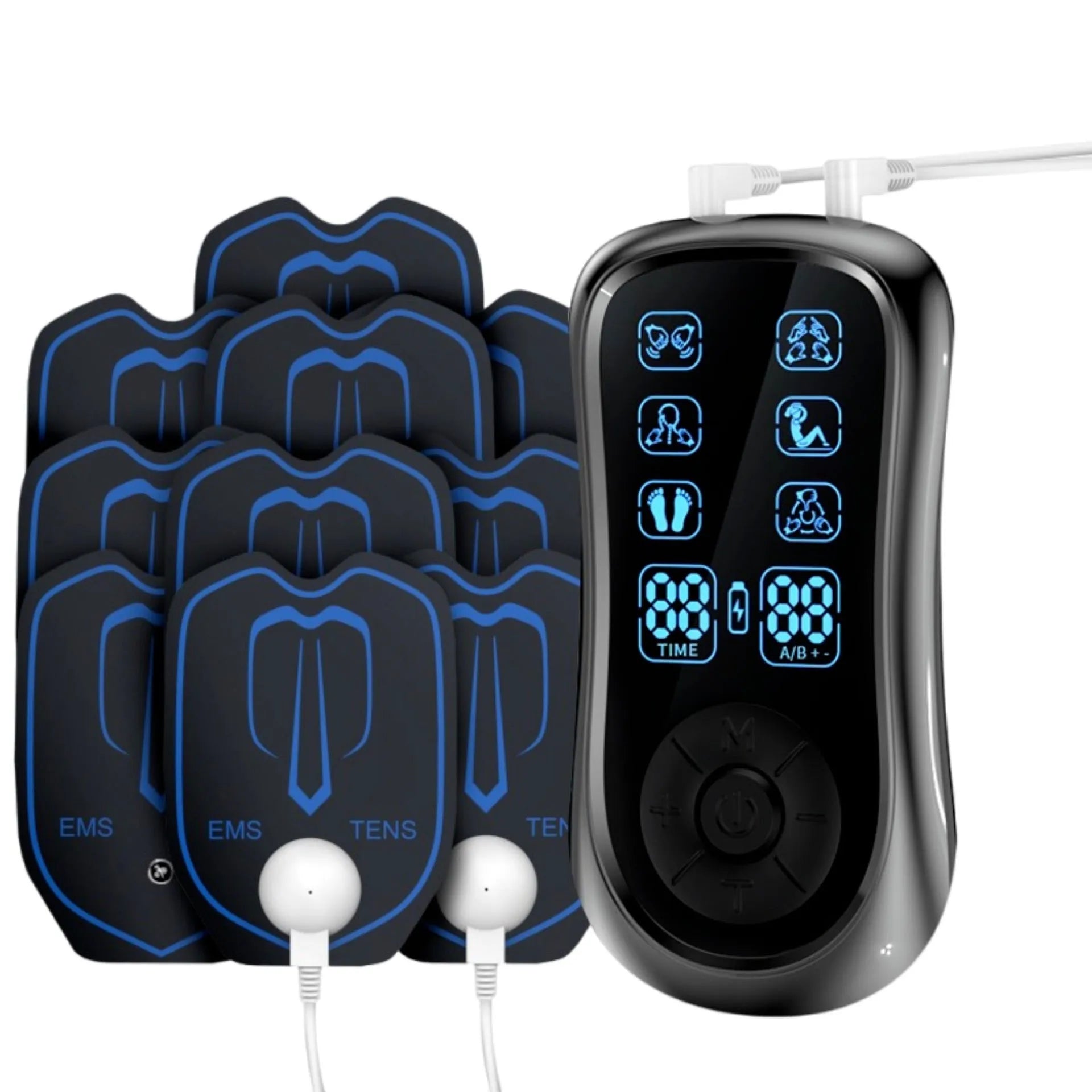 802 rechargeable pulse massage patch pair with washable hydrogel electrode plates