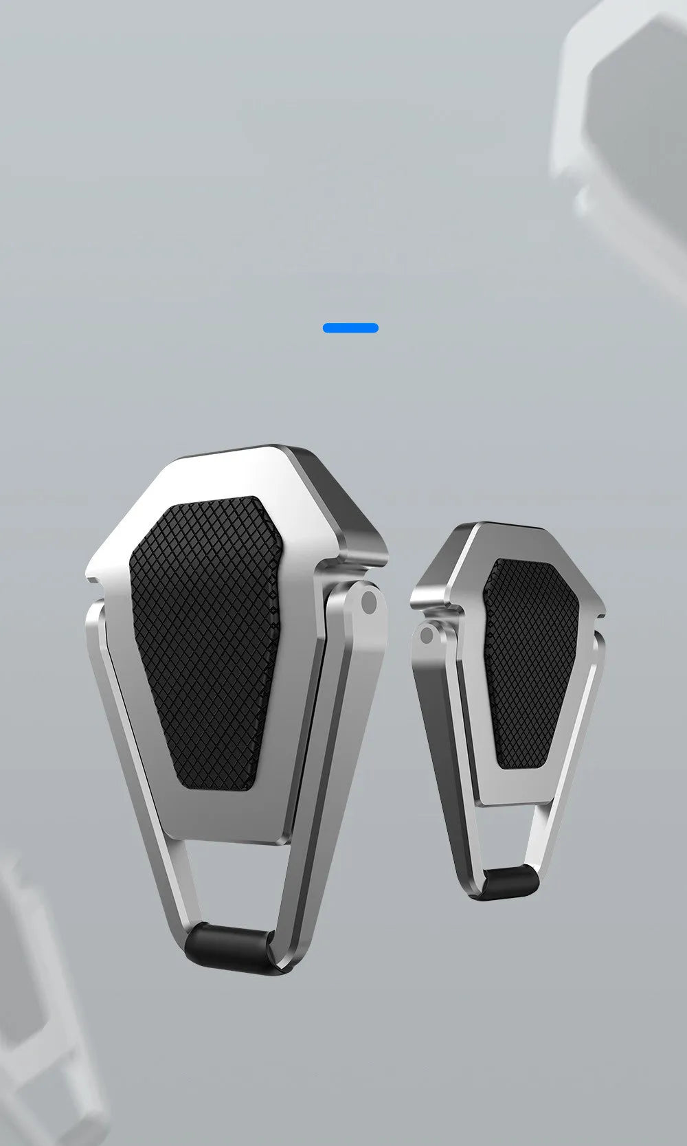 Foldable zinc alloy tablet and laptop cooling bracket, black and silver, 4.8cm x 3.5cm x 0.62cm, pack of 2