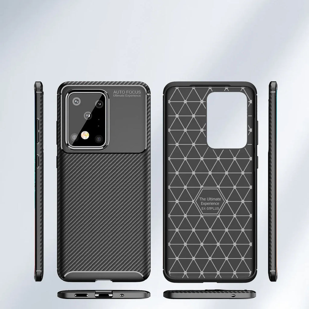 Beetle TPU back cover phone case for Samsung Galaxy in black, blue, and brown solid colours