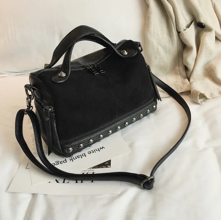 Soft PU large tote shoulder bag for women in black, brown, or grey colour.