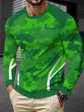 Men's simple long sleeve round neck pullover in milk silk fabric, shown in a casual colour.