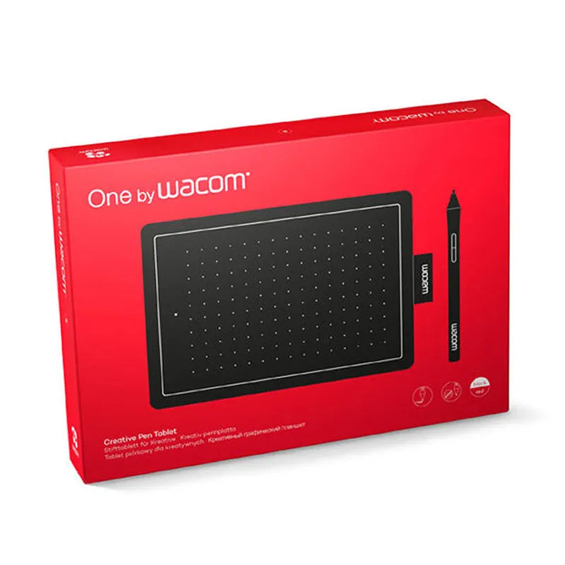 Wacom CTL-472 digital drawing tablet with pressure-sensitive pen and replacement nibs on a desk