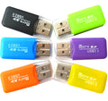 Mini USB TF card reader with 16GB memory card and SD transfer adapter