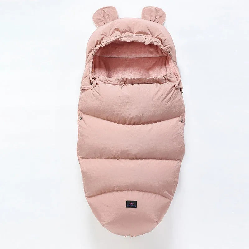 100cm cotton blend baby stroller sleeping bag in silkworm cocoon style on a pram
