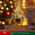 Chinese style acrylic 3D LED Christmas decoration night light with multiple holiday patterns