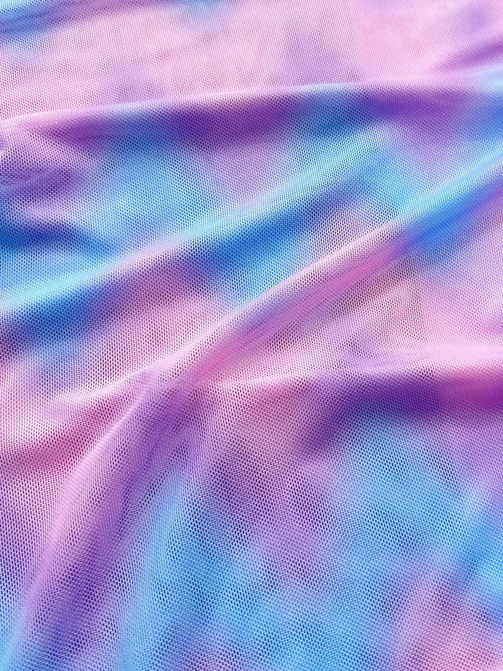 Women's tie-dye bikini swimsuit set with skirt for swimming activities