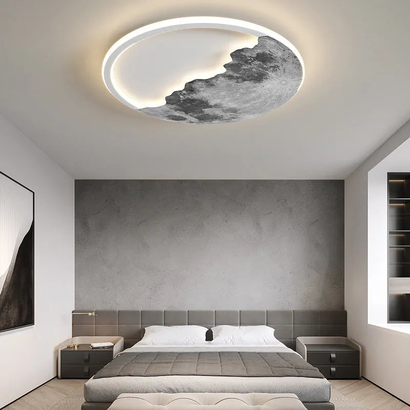 Planet Moon acrylic ceiling lamp with round lampshade in white, LED, 220V, 50,000-hour lifespan