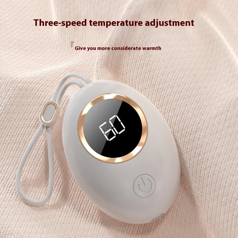 USB digital display hand warmer power bank in pink colour with aluminium heating technology