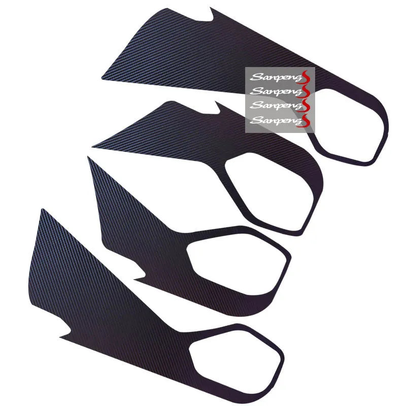 20 Boyue Pro anti-kick interior door film in carbon fibre black and chameleon colours for four doors