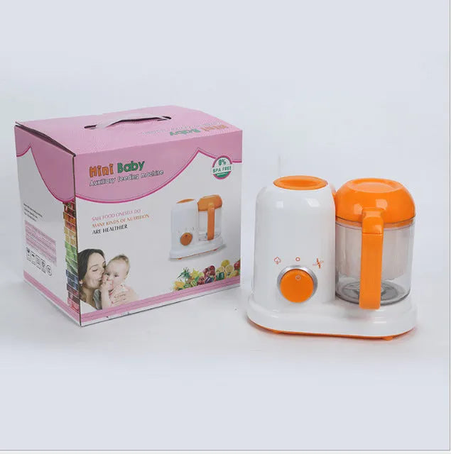 Multi-function baby food processor in light green with steam and stir functions, 190ml capacity, BPA-free materials