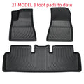 Tesla car floor mats in rubber material with TPE footrest for Model 3, Y, S, X vehicles