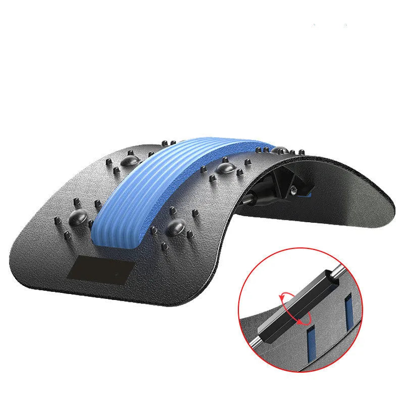 Lumbar stretcher with 10 magnetic points and 96 plastic pins, adjustable stretch, ABS and NBR build, multiple colours