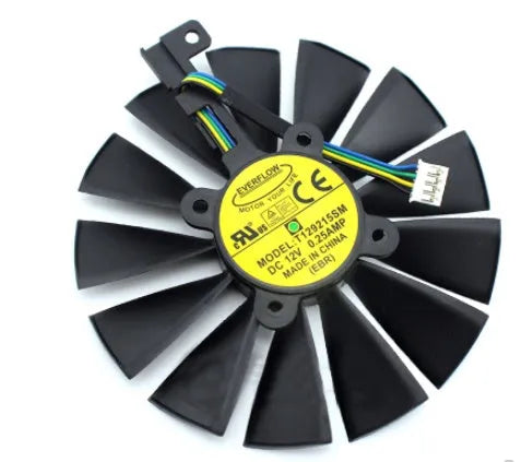 EVERFLOW T129215SM 95mm square GPU cooling replacement fan with 4-pin connector