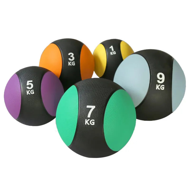 1kg rubber exercise ball for gym training in 190mm and 230mm sizes