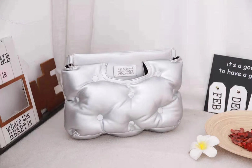 Black PU high-capacity space cotton down storage bag, 34cm x 11.5cm x 25cm