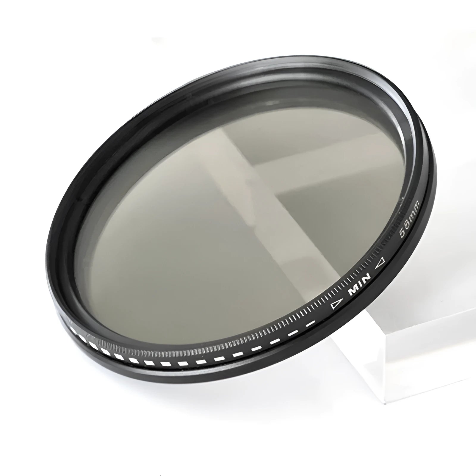 Adjustable multi-diameter ND grayscale camera filter for lens light control