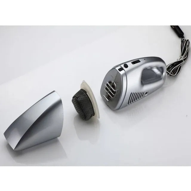 White car portable vacuum cleaner ABS body 29.6x9.6x11.6cm 12V 120W with cable