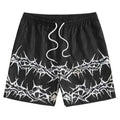 Men's thin polyester mesh beach shorts with printing details in various colour styles
