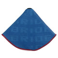 Canvas dust cover for racing seat gear head in red, shown next to black and blue colour options.