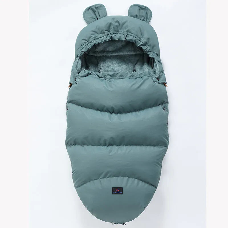100cm cotton blend baby stroller sleeping bag in silkworm cocoon style on a pram