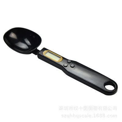 Digital kitchen spoon scale with LCD display showing weight measurement