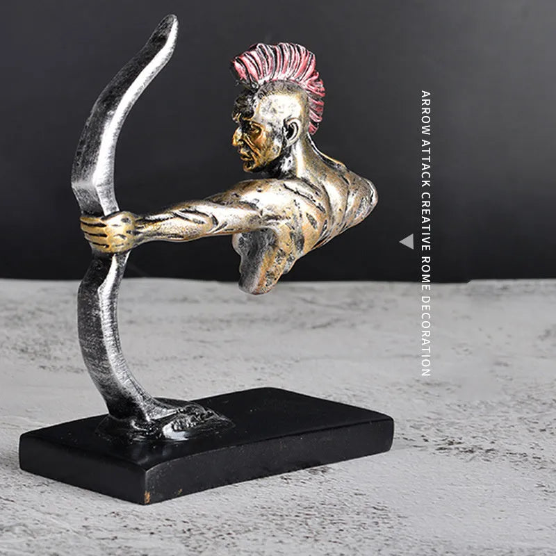 Indian bow and arrow car ornament in resin, simple modern European style, 10.5 cm wide, colour as shown