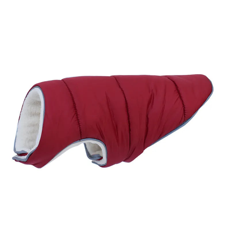 Reflective shaking fleece pet jacket in orange for small to large dogs