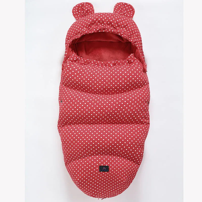100cm cotton blend baby stroller sleeping bag in silkworm cocoon style on a pram