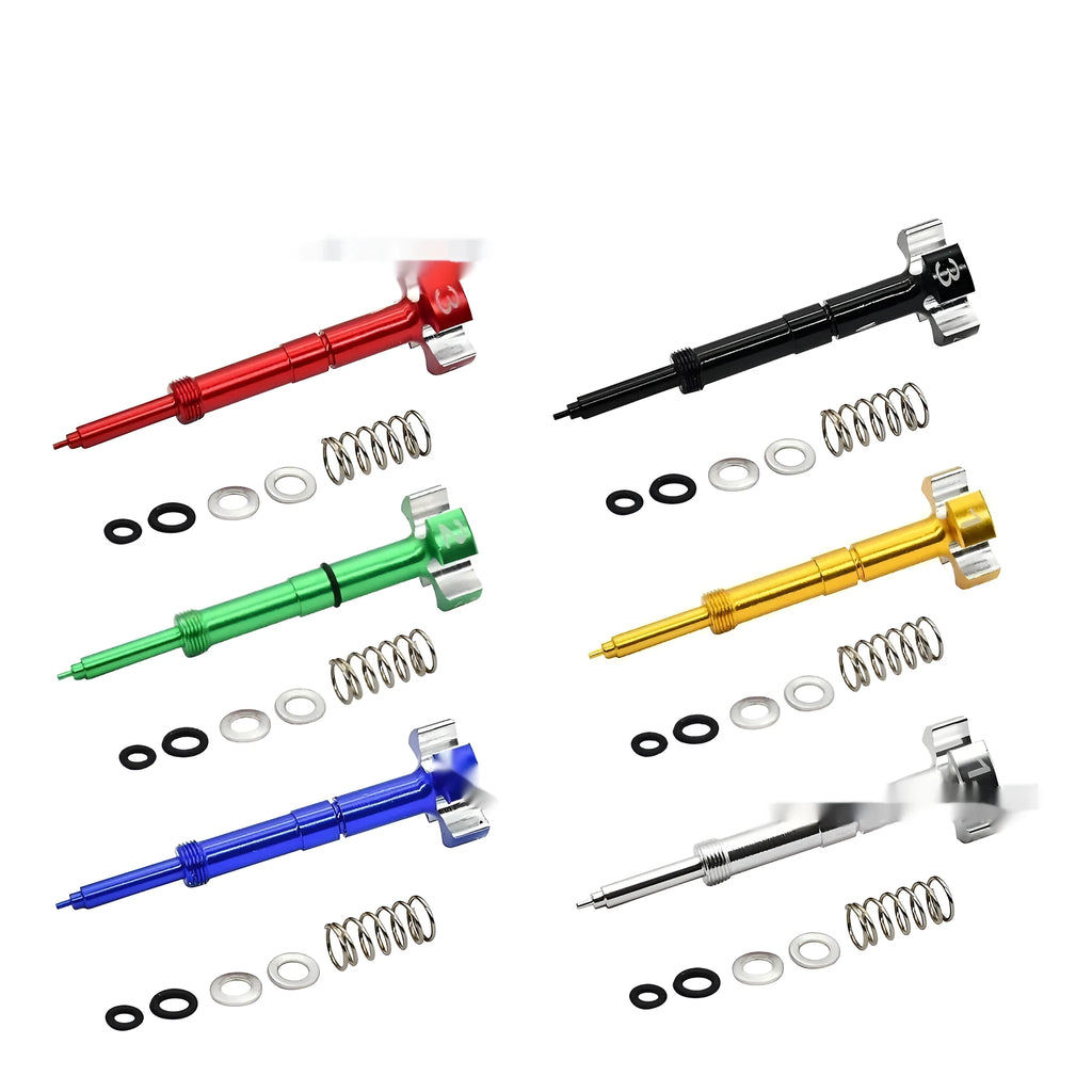 Carburetor mixing ratio adjustable screw for scrambling motorcycle modification in silver metal finish