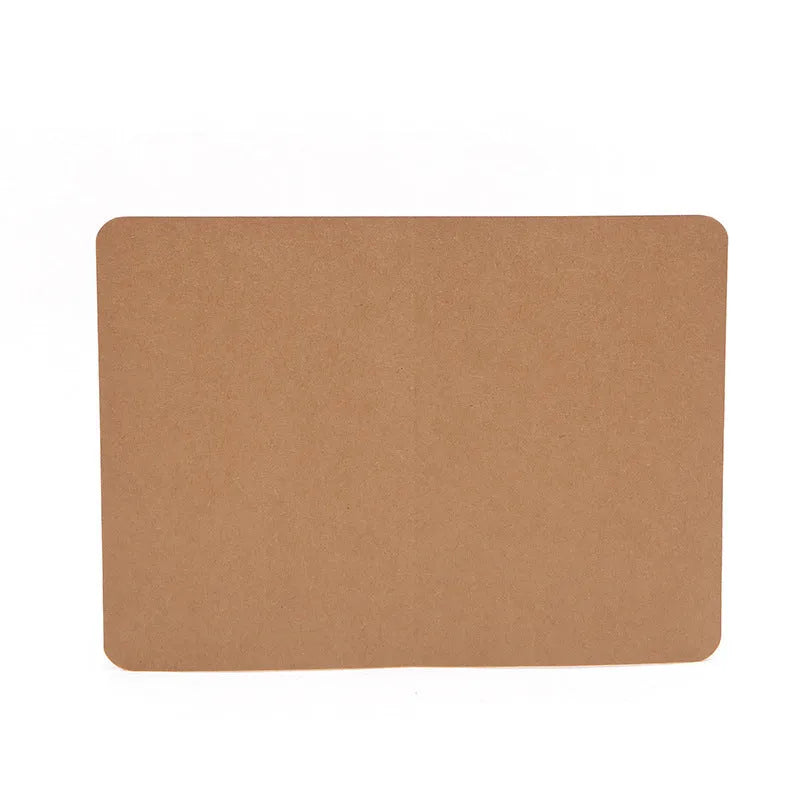 A pack of 100 blank folded kraft paper cards in 10x15cm size, shown in black, brown, and white colours.