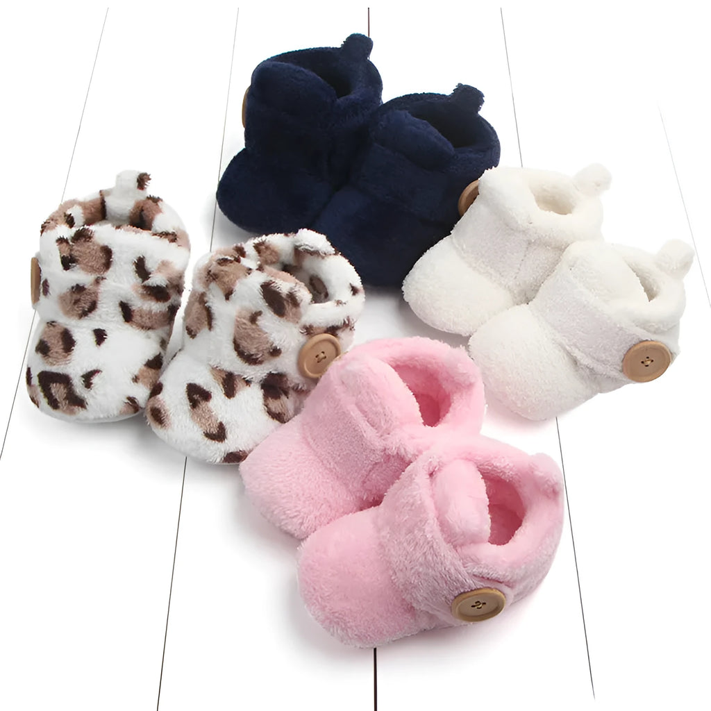 Velcro baby shoes soft soled walking shoes with fleece upper in 11cm 12cm 13cm and ten colours