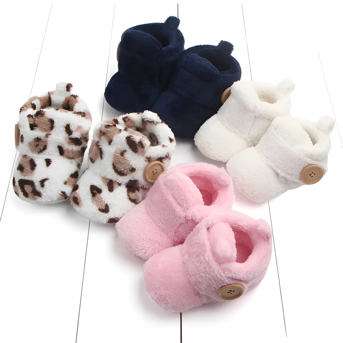 Velcro baby shoes soft soled walking shoes with fleece upper in 11cm 12cm 13cm and ten colours
