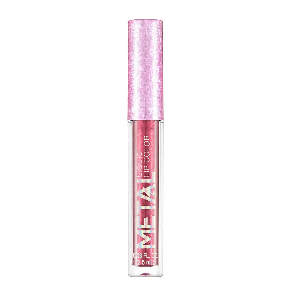 Metallic lip gloss 25g tube 16mm diameter 118mm height in seven shades