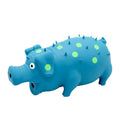 Pig shaped latex dog chew toy in various colours with squeaker for aggressive chewers
