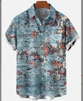 Men's casual loose printed short sleeve t-shirt in thin polyester fabric, Style23 or Style24 colour, size S to 6XL