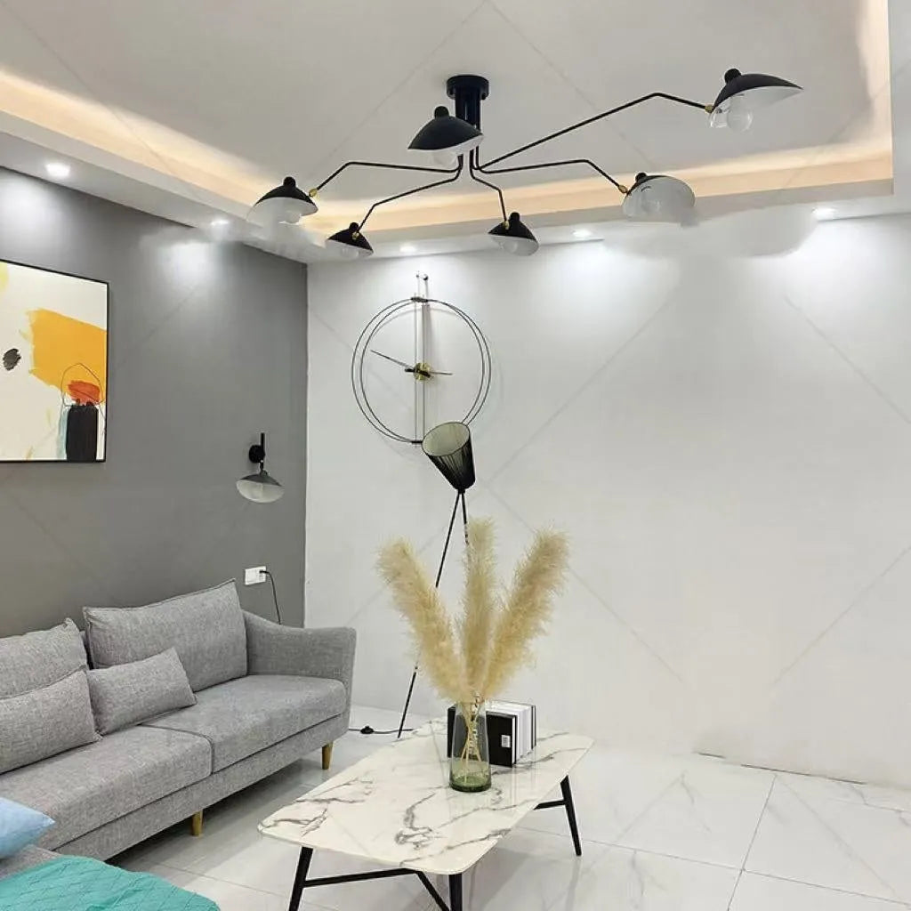 Nordic creative ceiling lamp with adjustable chain 3 heads 165CM for bedroom living room dining room