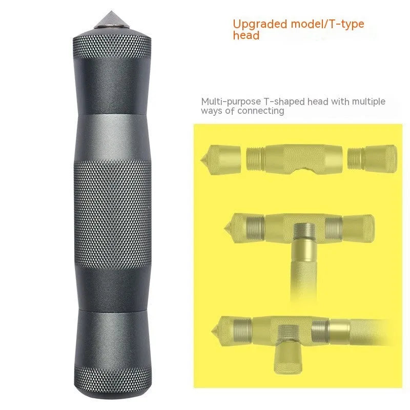 Eagle Thorn series T-head assembly aluminium alloy alpenstock spare part for tactical stick and shovel handle format
