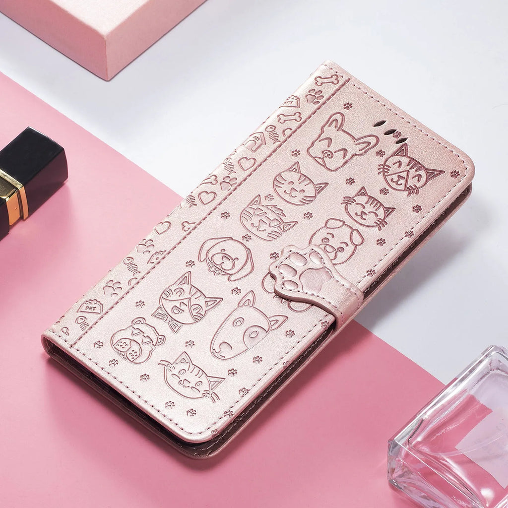 iPhone 16 TPU leather phone case with invisible bracket in pink, blue, rose gold, purple, gold, grey, green or yellow.