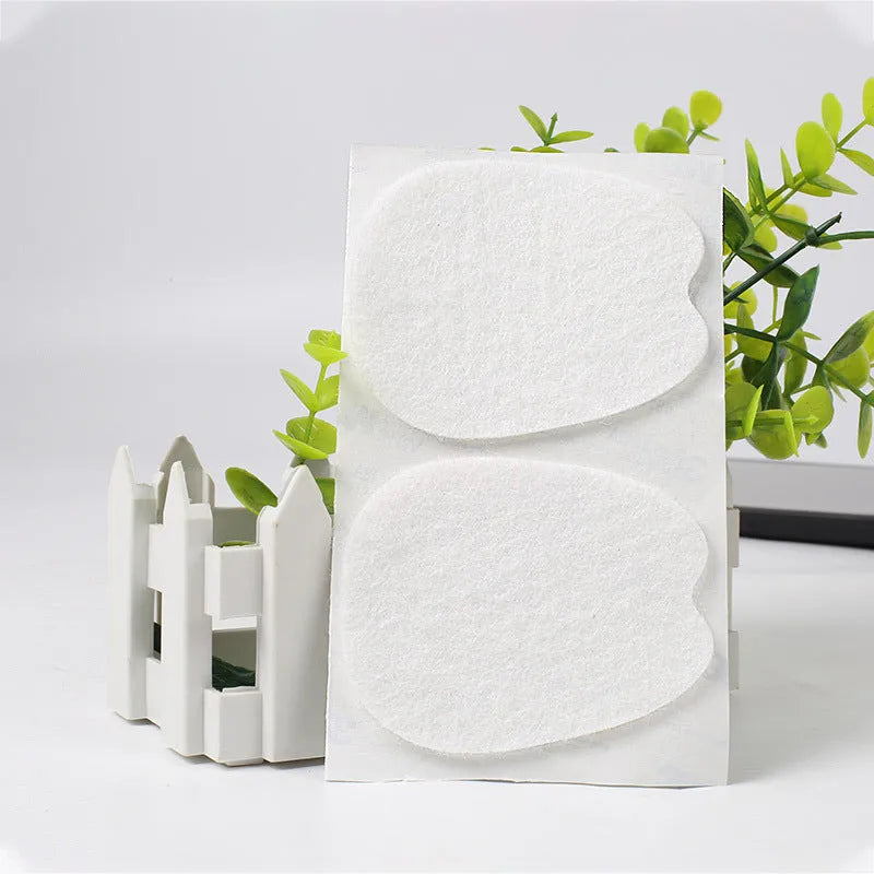 White thin felt anti-wear tongue stickers for shoe protection during cycling and motorbike activities