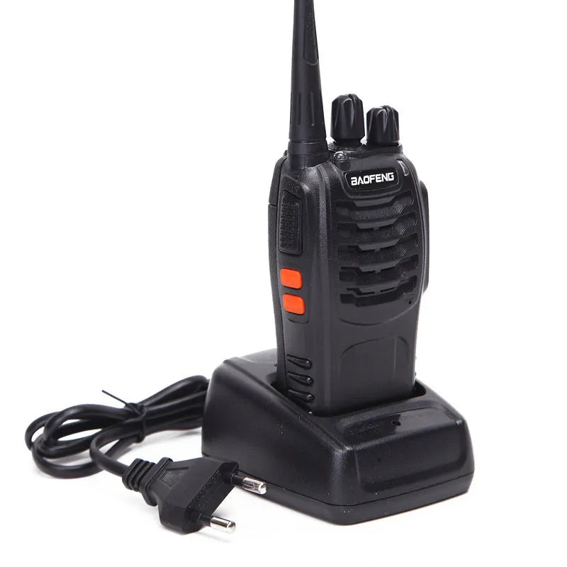 Baofeng BF-888S black handheld walkie talkie with 16 channels and 5W power output