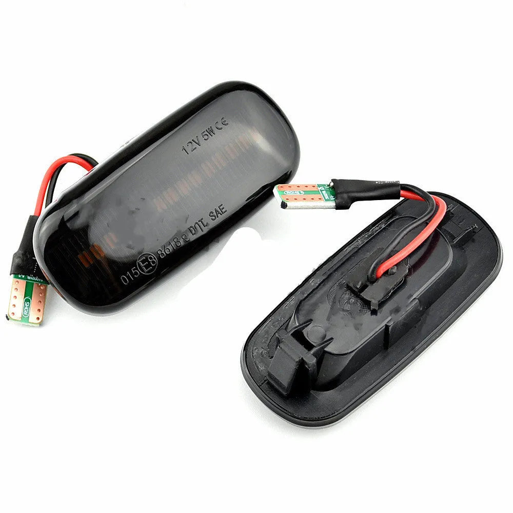 Car flowing water fender side light for Audi A4 RS4 2002-2005 ABS 13x7x5cm smoked black white